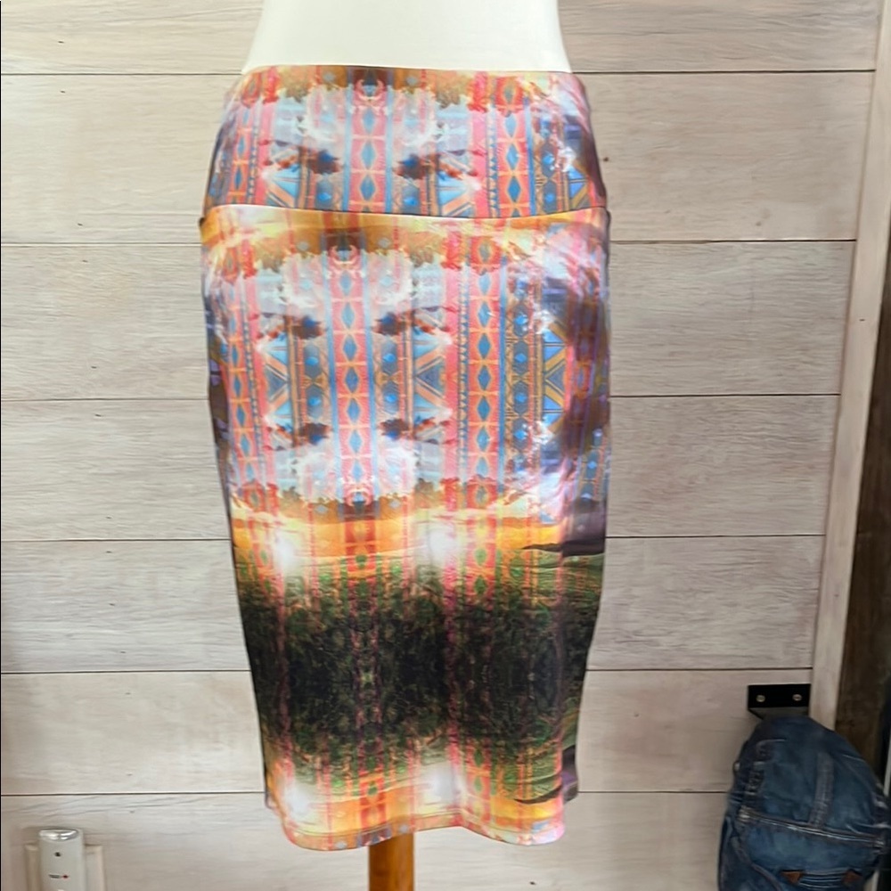 Lularoe Multicolor Patterned Women's Skirt M